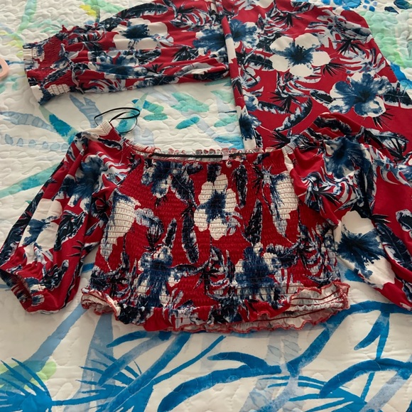 Love by Design 2pc Pant and cropped top set Size L - Picture 3 of 3